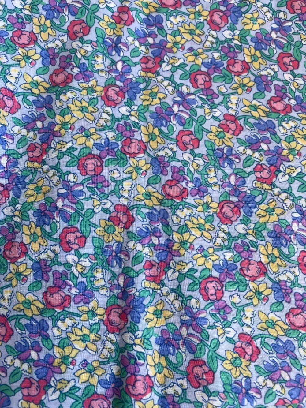 62 x 39” Vintage Floral Retro Print Cotton Fabric Quilting Crafts
